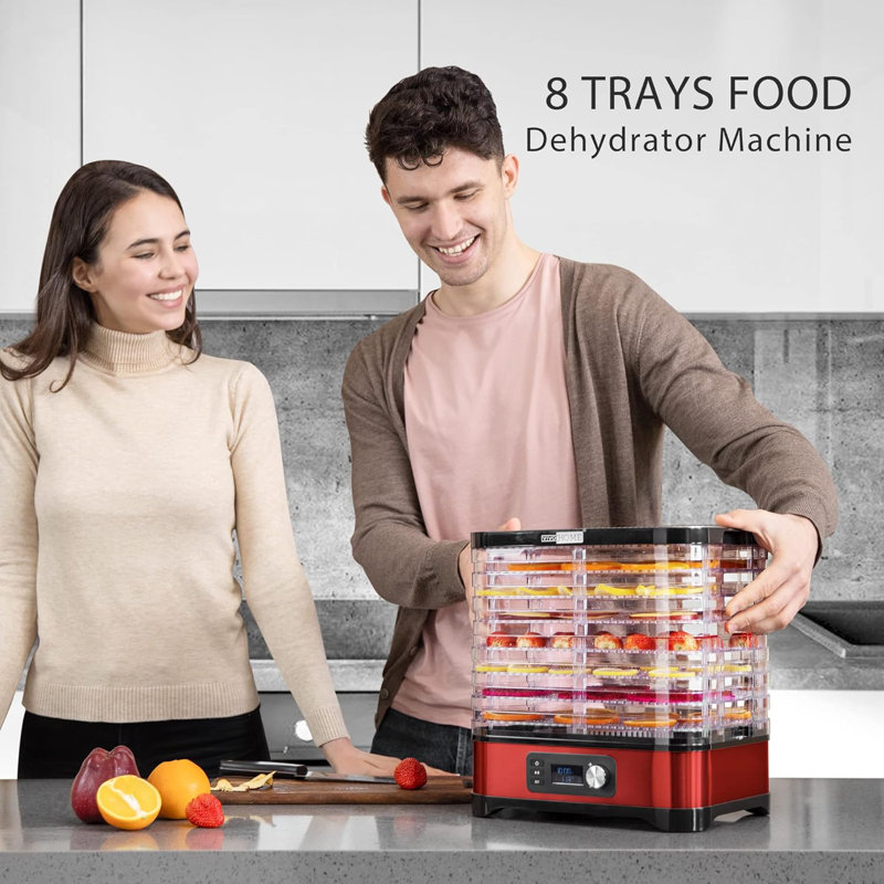 Food deals Dehydrator Machine Jerky with Timer, 8-Tray, 400 Watt,for Beef Jerky, Fruit